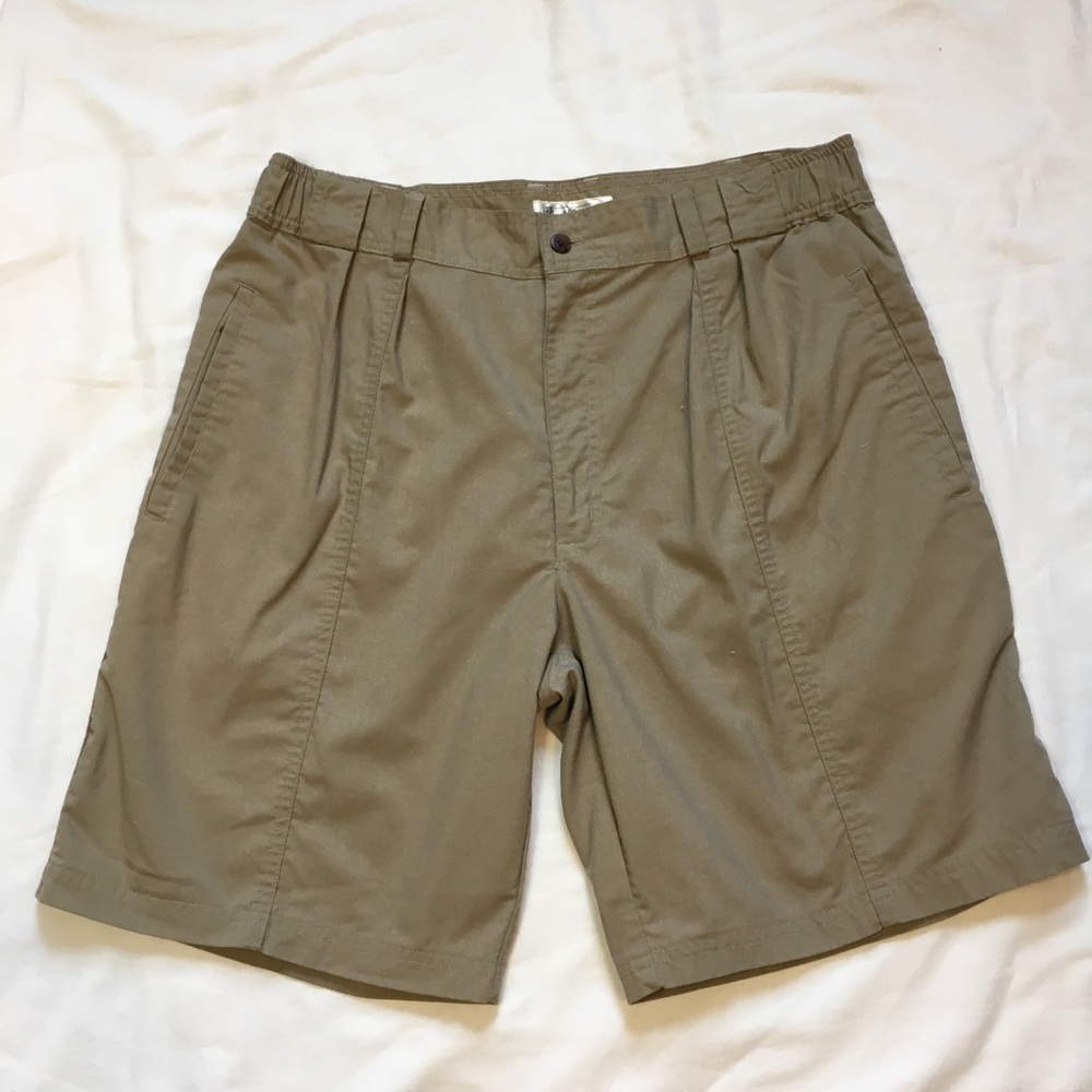 VTG 90s Bugle Boy Pleat Front Khaki Shorts, 34